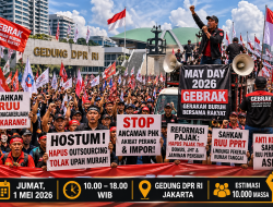 Pimpinan DPR Terima Audiensi Buruh Saat Aksi May Day 2026
